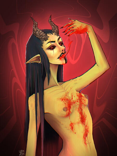 Vael Full Rendered Painted Portrait